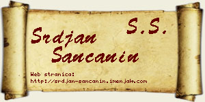 Srđan Sančanin vizit kartica